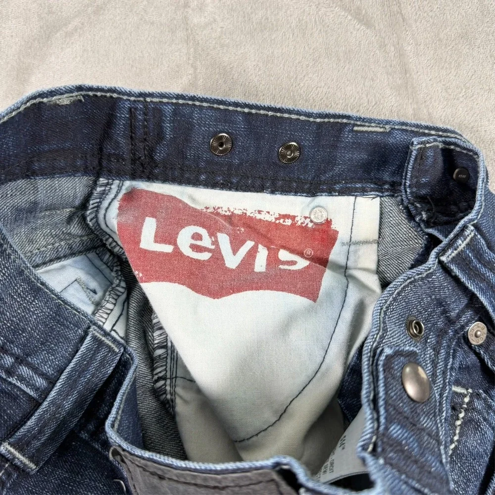 Vintage Levi's Men's 514 Slim Straight Mid Rise Adj Waist Black Label Jeans